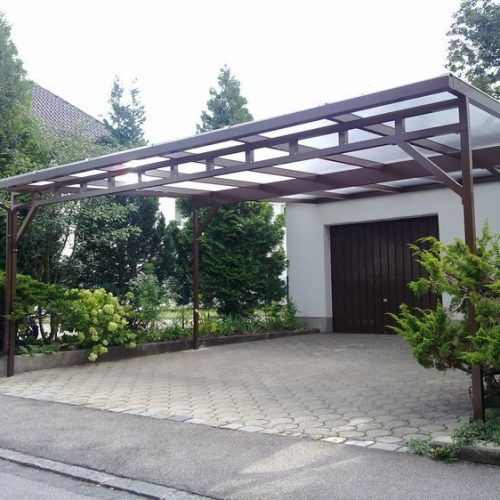 Carport aus Aluminium in Anthrazit von Stefan Lutz Überdachungen