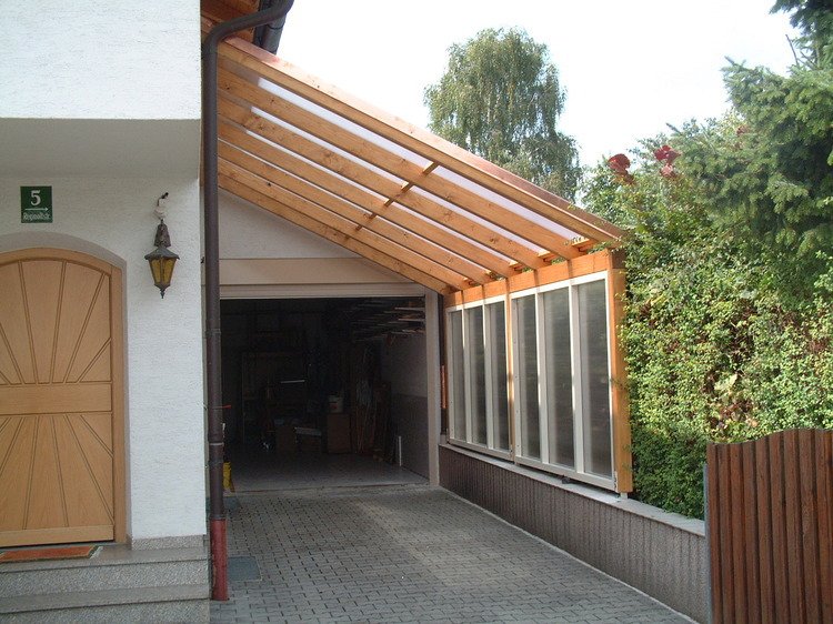 Aluminium Carport München mit Bogendach 5 x 3 m für PKW Motorrad Hänger  Boot Überdachung dunkelgrau anthrazit