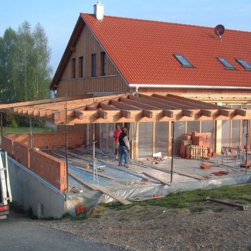 Bau einer Wintergartenkonstruktion aus Holz von Stefan Lutz Überdachungen