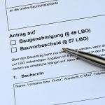 Antrag auf Baugenehmigung, Formular, Bauvorhaben, Bauamt